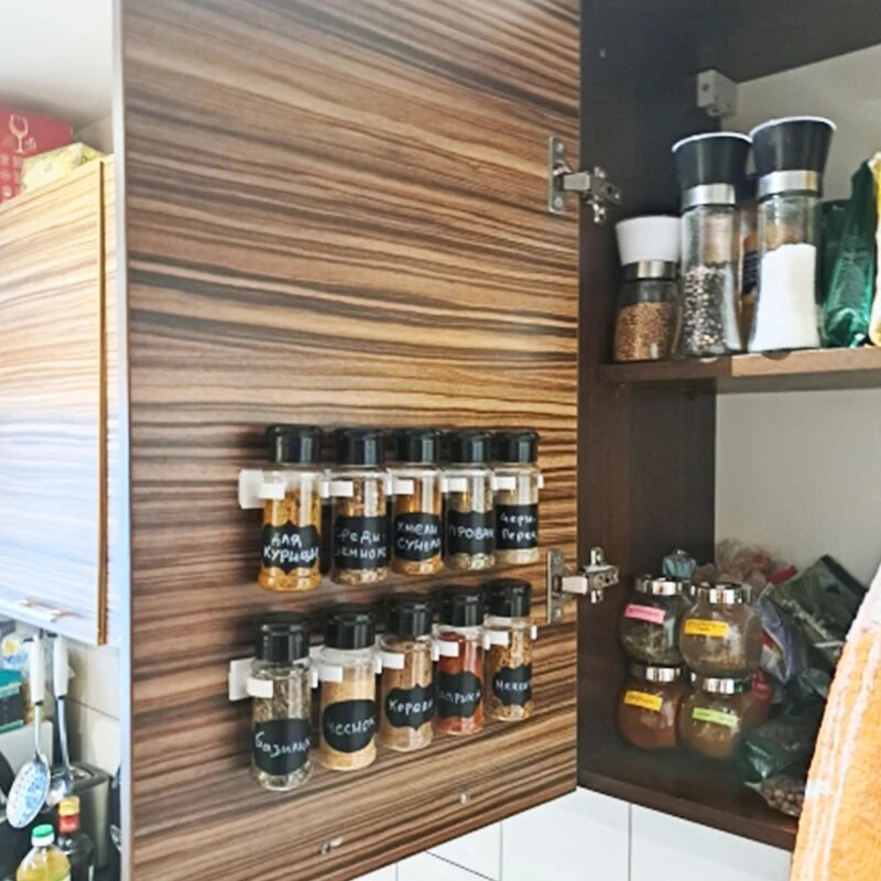 Borcane de condimente Sticle de condimente Sticle de plastic pentru condimente de bucătărie Borcan de condimente Cutii de sare piper Suport organizator de condimente de bucătărie