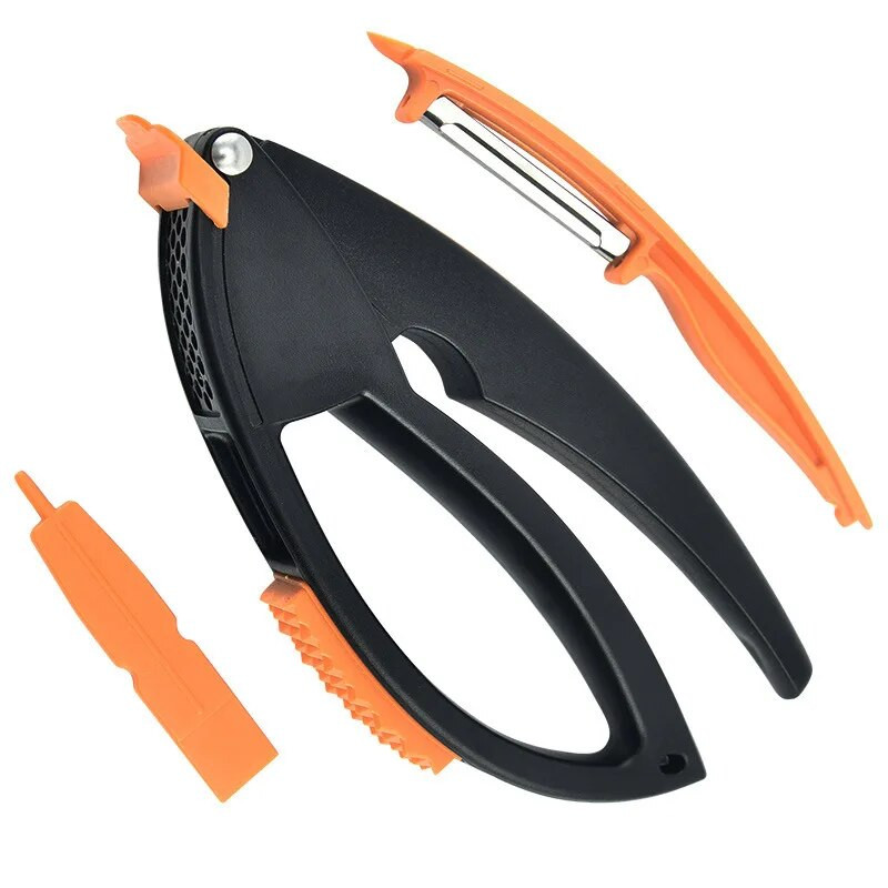 Daugiafunkcis česnako spaudimo svogūnų imbiero smulkintuvas, spaustukas, virimo įrankis, vaisių skustukas, plaktukas, mėsa, virtuvės priedai