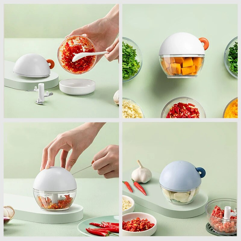 Concasor manual pentru usturoi Mașină de curățat usturoi Tocare cărnii zdrobire chili Instrument de gătit Tocător usturoi Gadgets de bucătărie