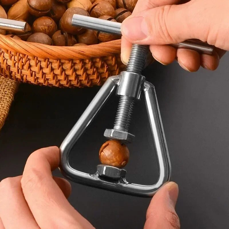 Mașină multifuncțională manuală pentru deschiderea nucilor, mașină de spart nuci, unealtă de bucătărie, accesorii din oțel pentru nuci de macadamia
