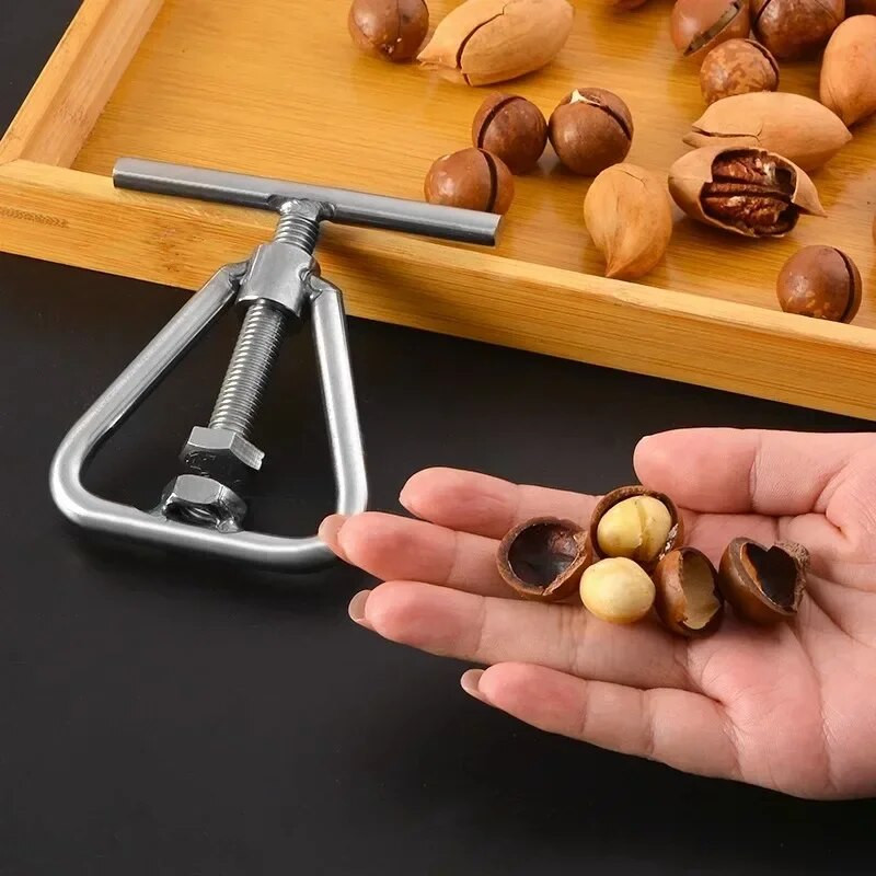Mașină multifuncțională manuală pentru deschiderea nucilor, mașină de spart nuci, unealtă de bucătărie, accesorii din oțel pentru nuci de macadamia