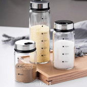 Onlycook kuhinjska posuda za sol i papar Dozator začina s podesivim rupama za izlijevanje, poklopcem od nehrđajućeg čelika i staklenom bocom za roštilj