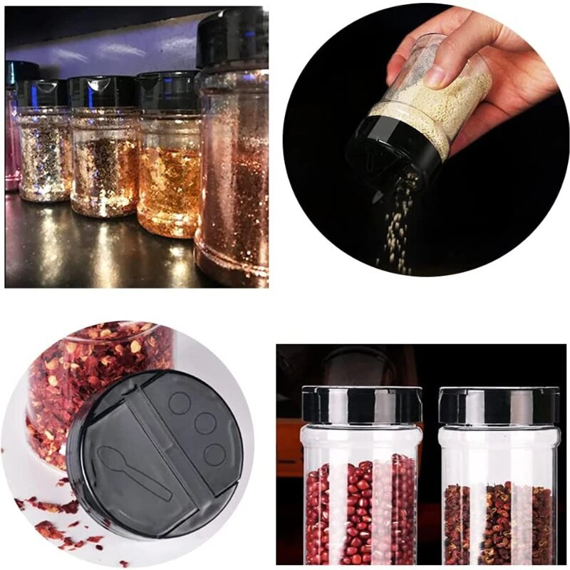 Ultensilio pentru bucătărie Recipient pentru condimente Sticle pentru condimente Condimente pentru condimente Borcane pentru depozitare în ușă Condimente Cutie de plastic