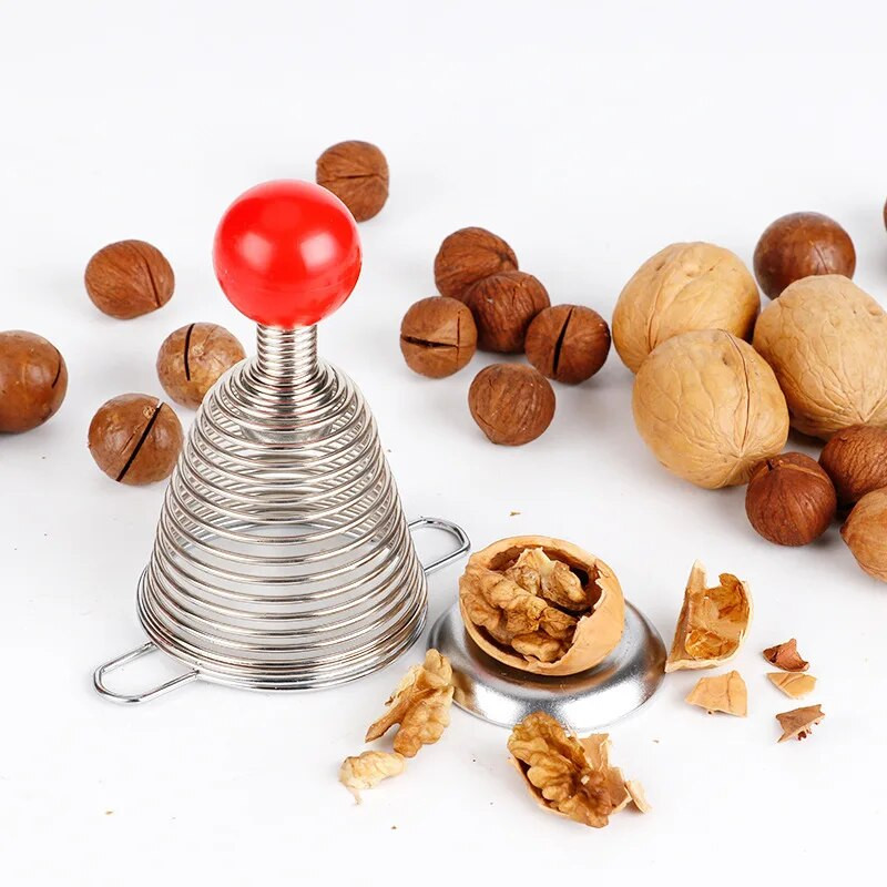 Pecan Clip Kuhinjski alat za guljenje Opruga od nehrđajućeg čelika Lješnjak Guljenje oraha Razbijanje oraha Slomljena ljuska Zlatno zvono