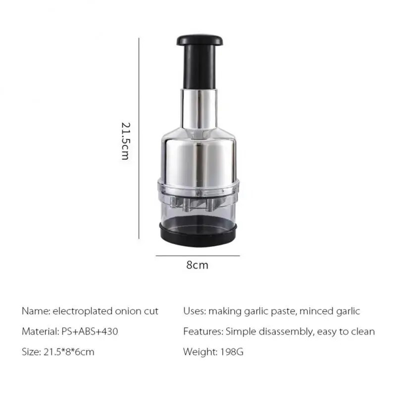 Presă manuală multifuncțională pentru tăiat alimente pentru ceapă, nuci, tocator manual, siguranță eficientă, tocator de fructe, legume, instrument de bucătărie