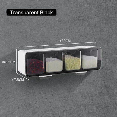 Kuhinjski zidni nosač Stalak za organizatore začina Posude za sol i papar Staklenke za začine Spremnik za začine sa žlicama Alat za organizatore začina