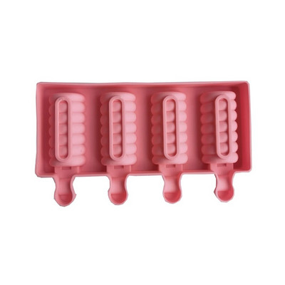 Formă de tărtăcuță de zahăr cu 4 găuri Formă de silicon pentru înghețată Forme pentru popsicle Mold DIY pentru înghețată Mucegai pentru gheata Pop Maker Tavă de gheață