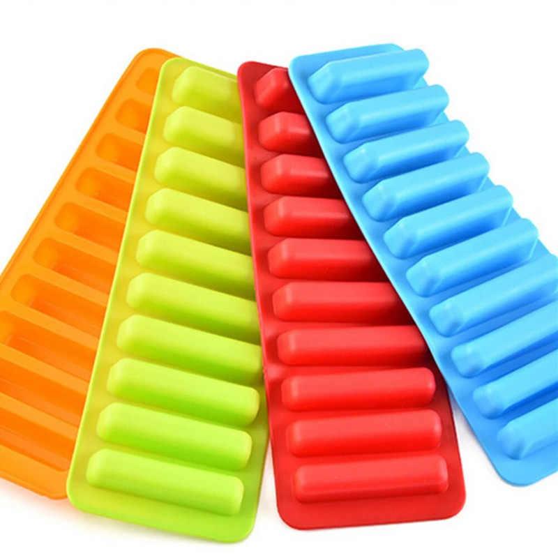 10 rács Jégkocka tálcák Újrafelhasználható szilikon jégkocka forma Fit sport vizes palack forma fagylalt készítő kiegészítők