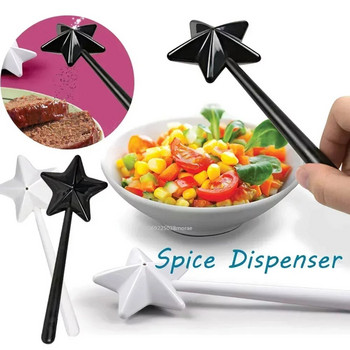Преносими шейкъри за сол и черен пипер Дозатор за подправки Magical Star Wand за многократно пълнене Комплект шейкъри за подправки Кухня и трапезария Принадлежности за барбекю