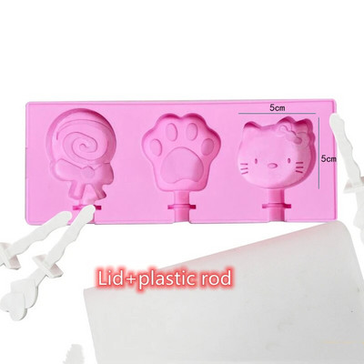 Crtani kalup za sladoled Silikonski kalupi za sladoled za višekratnu upotrebu za ljetnu zabavu