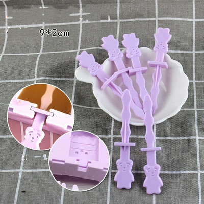 Crtani kalup za sladoled Silikonski kalupi za sladoled za višekratnu upotrebu za ljetnu zabavu