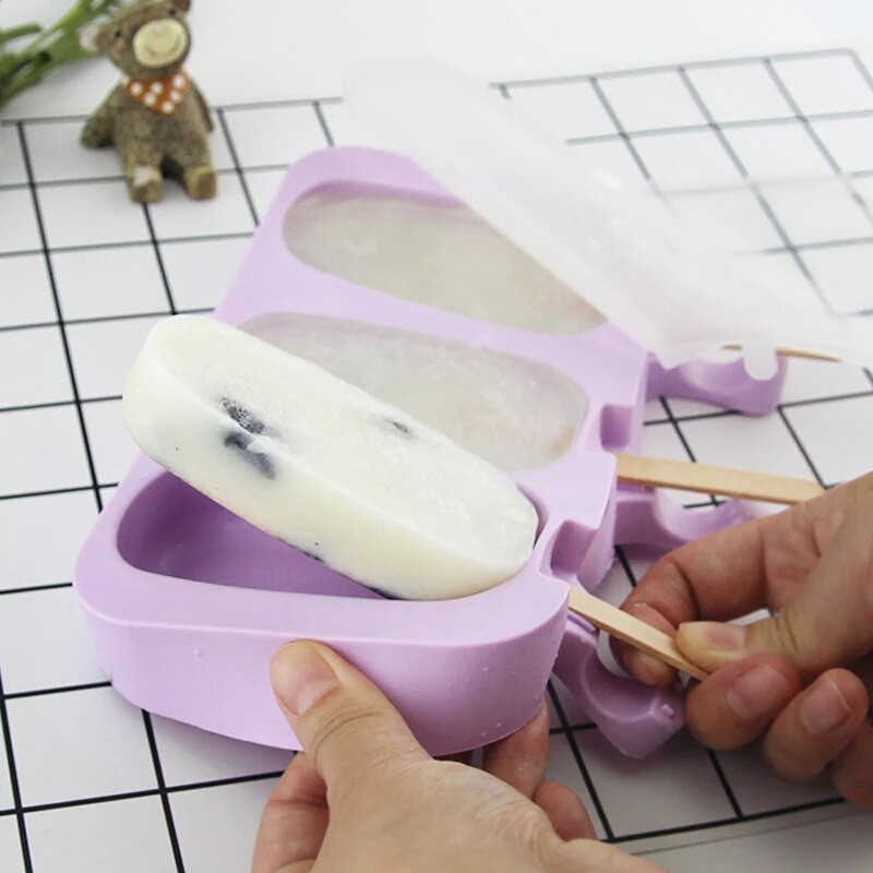 Crtani kalup za sladoled Silikonski kalupi za sladoled za višekratnu upotrebu za ljetnu zabavu