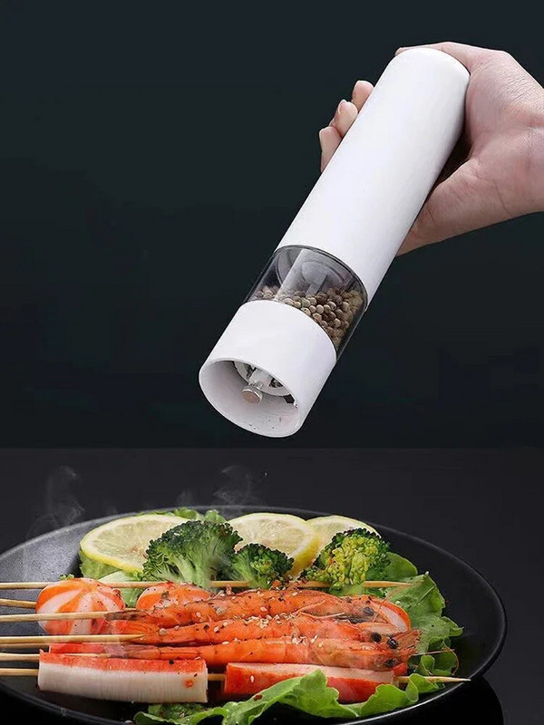 Rasnita electrica de piper alimentata cu baterie Rasnita automata de sare Rasnita electrica de macina de condimente cu grosimea ajustabila Instrument de bucatarie