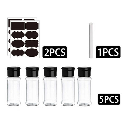 100 ml Shaker boce za začine Plastične kuhinjske začine za pohranu Staklenke začina Sol Papar Kutije za kuhinjske gadgete Alati
