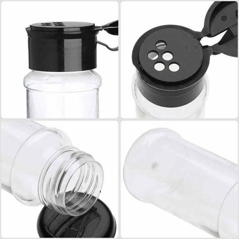 100 ml Shaker boce za začine Plastične kuhinjske začine za pohranu Staklenke začina Sol Papar Kutije za kuhinjske gadgete Alati