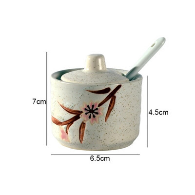 Ρετρό κεραμικά βαζάκια καρυκεύματα Δονητές αλατιού και πιπεριού Εργαλεία μπαχαρικών κουζίνας Εργαλεία οργάνωσης μπαχαρικών Βαζάκια καρυκεύματα Κουτί αξεσουάρ κουζίνας