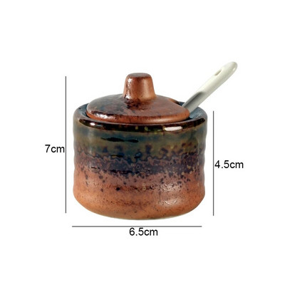 Ρετρό κεραμικά βαζάκια καρυκεύματα Δονητές αλατιού και πιπεριού Εργαλεία μπαχαρικών κουζίνας Εργαλεία οργάνωσης μπαχαρικών Βαζάκια καρυκεύματα Κουτί αξεσουάρ κουζίνας