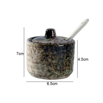Ρετρό κεραμικά βαζάκια καρυκεύματα Δονητές αλατιού και πιπεριού Εργαλεία μπαχαρικών κουζίνας Εργαλεία οργάνωσης μπαχαρικών Βαζάκια καρυκεύματα Κουτί αξεσουάρ κουζίνας