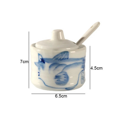 Ρετρό κεραμικά βαζάκια καρυκεύματα Δονητές αλατιού και πιπεριού Εργαλεία μπαχαρικών κουζίνας Εργαλεία οργάνωσης μπαχαρικών Βαζάκια καρυκεύματα Κουτί αξεσουάρ κουζίνας