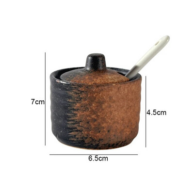 Ρετρό κεραμικά βαζάκια καρυκεύματα Δονητές αλατιού και πιπεριού Εργαλεία μπαχαρικών κουζίνας Εργαλεία οργάνωσης μπαχαρικών Βαζάκια καρυκεύματα Κουτί αξεσουάρ κουζίνας