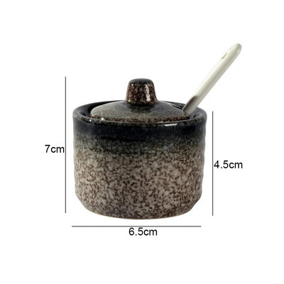 Ρετρό κεραμικά βαζάκια καρυκεύματα Δονητές αλατιού και πιπεριού Εργαλεία μπαχαρικών κουζίνας Εργαλεία οργάνωσης μπαχαρικών Βαζάκια καρυκεύματα Κουτί αξεσουάρ κουζίνας