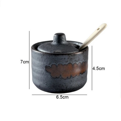 Ρετρό κεραμικά βαζάκια καρυκεύματα Δονητές αλατιού και πιπεριού Εργαλεία μπαχαρικών κουζίνας Εργαλεία οργάνωσης μπαχαρικών Βαζάκια καρυκεύματα Κουτί αξεσουάρ κουζίνας