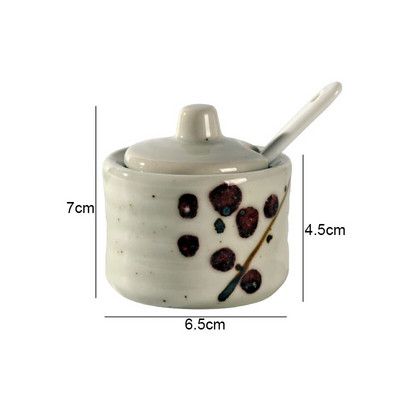 Ρετρό κεραμικά βαζάκια καρυκεύματα Δονητές αλατιού και πιπεριού Εργαλεία μπαχαρικών κουζίνας Εργαλεία οργάνωσης μπαχαρικών Βαζάκια καρυκεύματα Κουτί αξεσουάρ κουζίνας