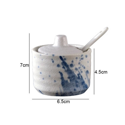 Ρετρό κεραμικά βαζάκια καρυκεύματα Δονητές αλατιού και πιπεριού Εργαλεία μπαχαρικών κουζίνας Εργαλεία οργάνωσης μπαχαρικών Βαζάκια καρυκεύματα Κουτί αξεσουάρ κουζίνας