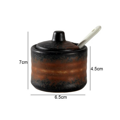 Ρετρό κεραμικά βαζάκια καρυκεύματα Δονητές αλατιού και πιπεριού Εργαλεία μπαχαρικών κουζίνας Εργαλεία οργάνωσης μπαχαρικών Βαζάκια καρυκεύματα Κουτί αξεσουάρ κουζίνας