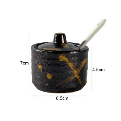 Ρετρό κεραμικά βαζάκια καρυκεύματα Δονητές αλατιού και πιπεριού Εργαλεία μπαχαρικών κουζίνας Εργαλεία οργάνωσης μπαχαρικών Βαζάκια καρυκεύματα Κουτί αξεσουάρ κουζίνας
