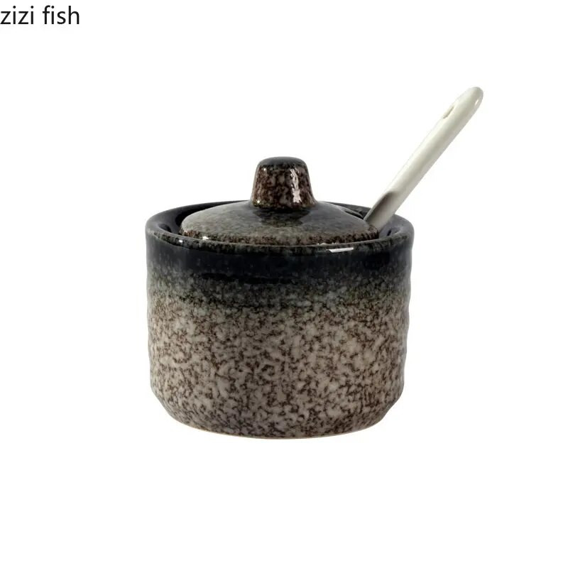 Retro kerámia fűszeres üvegek Só-bors shakerek Konyhai fűszereszközök Fűszerrendszerező tégelyek Fűszeres doboz Konyhai kiegészítők