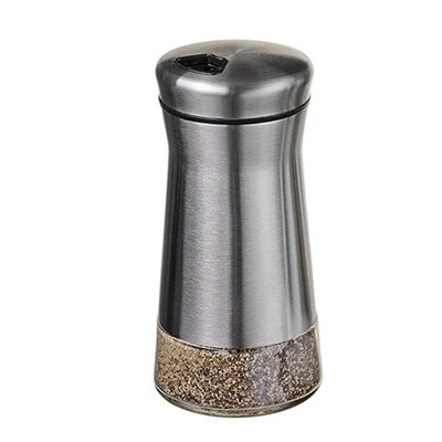 Druskos ir pipirų prieskonių plaktuvas nerūdijančio plieno stiklinis dugnas prieskonių dozatorius pipirų plaktuvas kepsninės kepsninės rinkinys virtuvės prietaisai