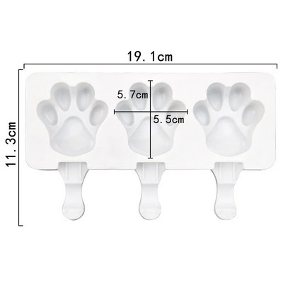 3/4 celule din silicon Mucegai Popsicle Mucegai pentru inghetata de vara DIY de casa Tava pentru cuburi de gheata Ice Pop Block Congelator Suc Desert Maker Instrument
