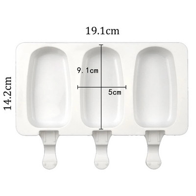 3/4 celule din silicon Mucegai Popsicle Mucegai pentru inghetata de vara DIY de casa Tava pentru cuburi de gheata Ice Pop Block Congelator Suc Desert Maker Instrument