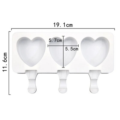 3/4 celule din silicon Mucegai Popsicle Mucegai pentru inghetata de vara DIY de casa Tava pentru cuburi de gheata Ice Pop Block Congelator Suc Desert Maker Instrument