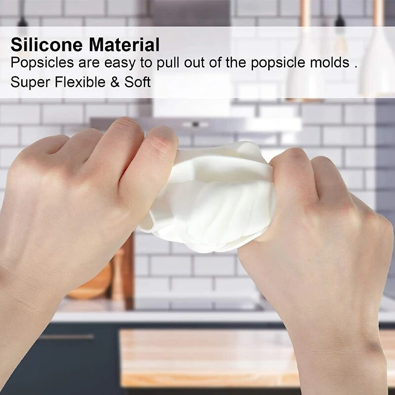 3/4 ląstelių silikono popsicle formelės ledų formelės vasarinės „pasidaryk pats“ naminis ledo kubelių padėklas su ledo blokeliu šaldiklio sulčių desertų gaminimo įrankis