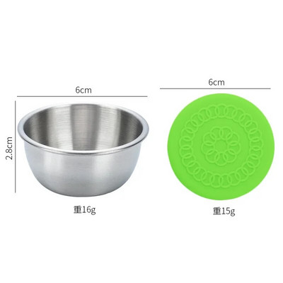 304 kvadratinis nerūdijančio plieno padažo puodelis su dangteliu lauke nešiojama panirimo lėkštė Kvadratinė vaikų pietų indų dėžutė maža talpa