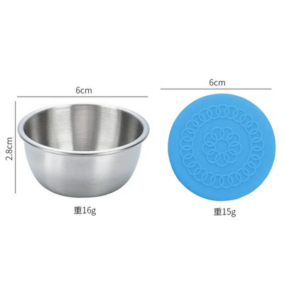 304 kvadratinis nerūdijančio plieno padažo puodelis su dangteliu lauke nešiojama panirimo lėkštė Kvadratinė vaikų pietų indų dėžutė maža talpa