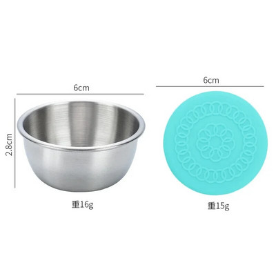 304 kvadratinis nerūdijančio plieno padažo puodelis su dangteliu lauke nešiojama panirimo lėkštė Kvadratinė vaikų pietų indų dėžutė maža talpa