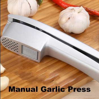 2 σε 1 Πολυλειτουργική πρέσα σκόρδου Garlic Chopper Zinc Alloy Garlic Slicer Crusher Garlic Peeler Manual Kitchen Hacking Gadget