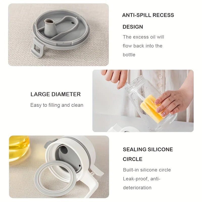 Boca za ulje Dozator maslinovog ulja Kuhinjska pohrana Posuda za ulje Automatsko otvaranje i zatvaranje Posuda za začine za kuhinju