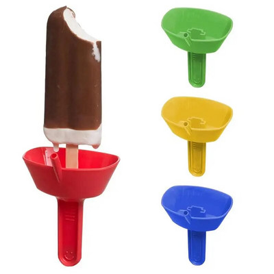 Προστατευτικά Popsicle με Straw Ice Guard Θήκη παγωτού Cartoon Style Anti-drip Tray Party Necessity Drip Free θήκη για παγωτό