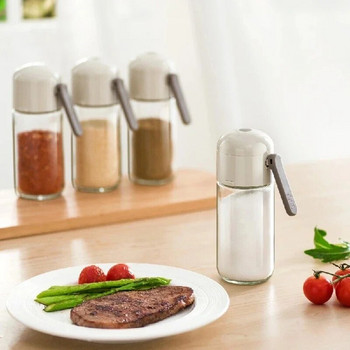 Кухня 180 мл 250 мл готварска солница и пиперница Количествена бутилка за подправки Всяко натискане 0,5 g дозираща солница Push Type