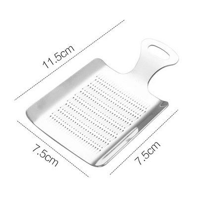 Rankinis nerūdijančio plieno imbiero trintuvas Wasabi šlifavimo lėkštės smulkintuvas Daržovių česnako skustukas Nešiojamas česnako presas virtuvės įrankis