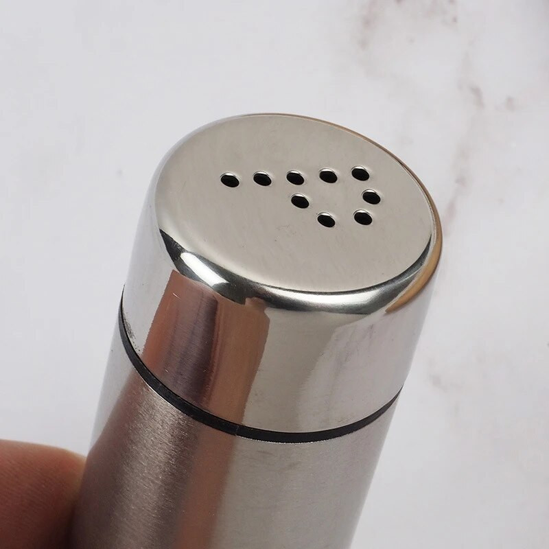 Nerūdijančio plieno mini druskos plaktuvas Daugiafunkcis pipirų plaktuvas Creative prieskonių barstytuvas Stiklainiai virtuvės prieskonių įrankiai lauke