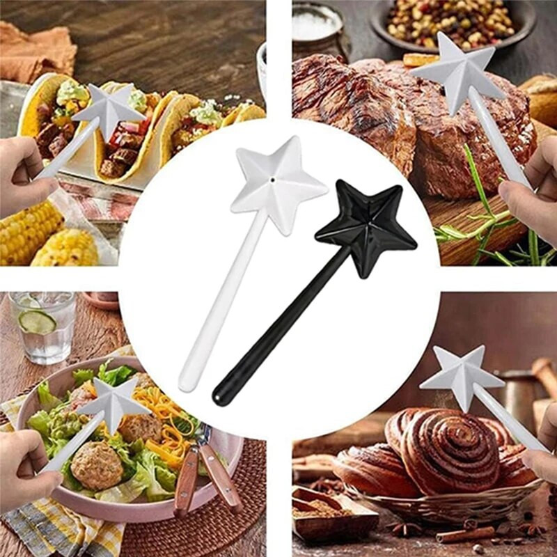 Kūrybinės druskos ir pipirų plaktuvų prieskonių plaktuvų rinkinys Daugkartinis „Magic Wand“ prieskonių dozatorius virtuvės ir valgomojo kepsninės reikmenys