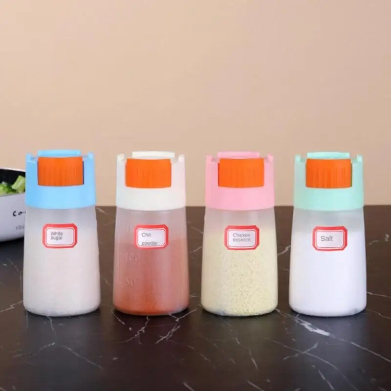 0,5 g dozuojamas druskos plaktuvas, stumiamas druskos dozatorius Druskos bakas, cukraus butelis Prieskonių pipirų druskos plaktuvas SpiceJar BBQ prieskonių butelis