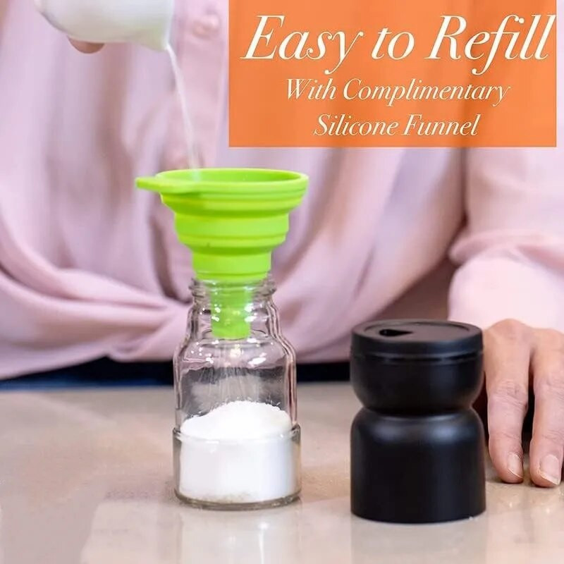 Stakleni set posuda za sol i papar s podesivim rupama za izlijevanje Posuda za sol i papar od nehrđajućeg čelika Staklenka za sol na selu