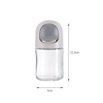 Нова дозираща солница Push Type Дозатор за сол Резервоар за сол Бутилка за захар Шейкър Канистър Количествена шейкър за подправки Кутия за подправки
