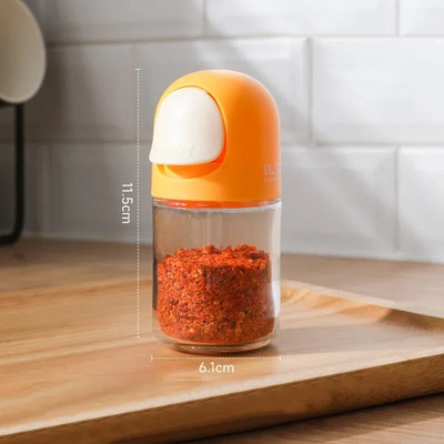 Naujas dozavimo druskos plaktuvas Push tipo druskos dozatorius Druskos bakas Cukraus buteliuko plaktuvo kanistras Kiekybinis prieskonių plaktuvas prieskonių dėžutė